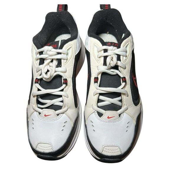 Nike Air monarch full length standard width D size 8.5. Black/white red swoosh - Picture 4 of 11